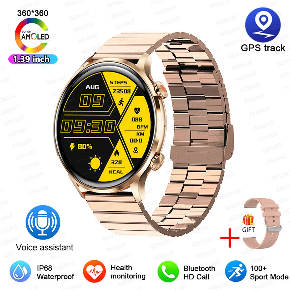 2026 New Smartwatch Women AMOLED HD Screen Always On Display Bluetoothe