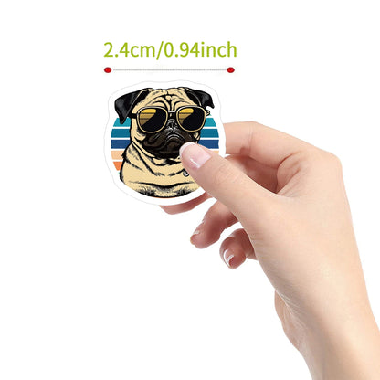 500pcs Pug Pet Animal Cartoon Graffiti Sticker, Aesthetics Decal Self Adhesive