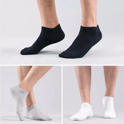 10pairs/Lot Men's Socks Casual Boat Socks Black Business Socks Solid