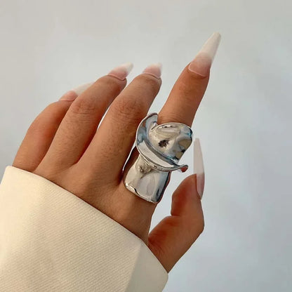 Fashion Metal Irregular Twisted Rings for Women