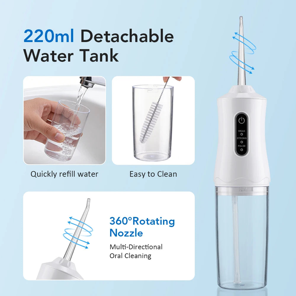 Electric Dental Water Flosser Oral Irrigator Portable Dental Bed Sprinkler