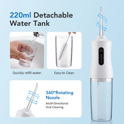 Electric Dental Water Flosser Oral Irrigator Portable Dental Bed Sprinkler