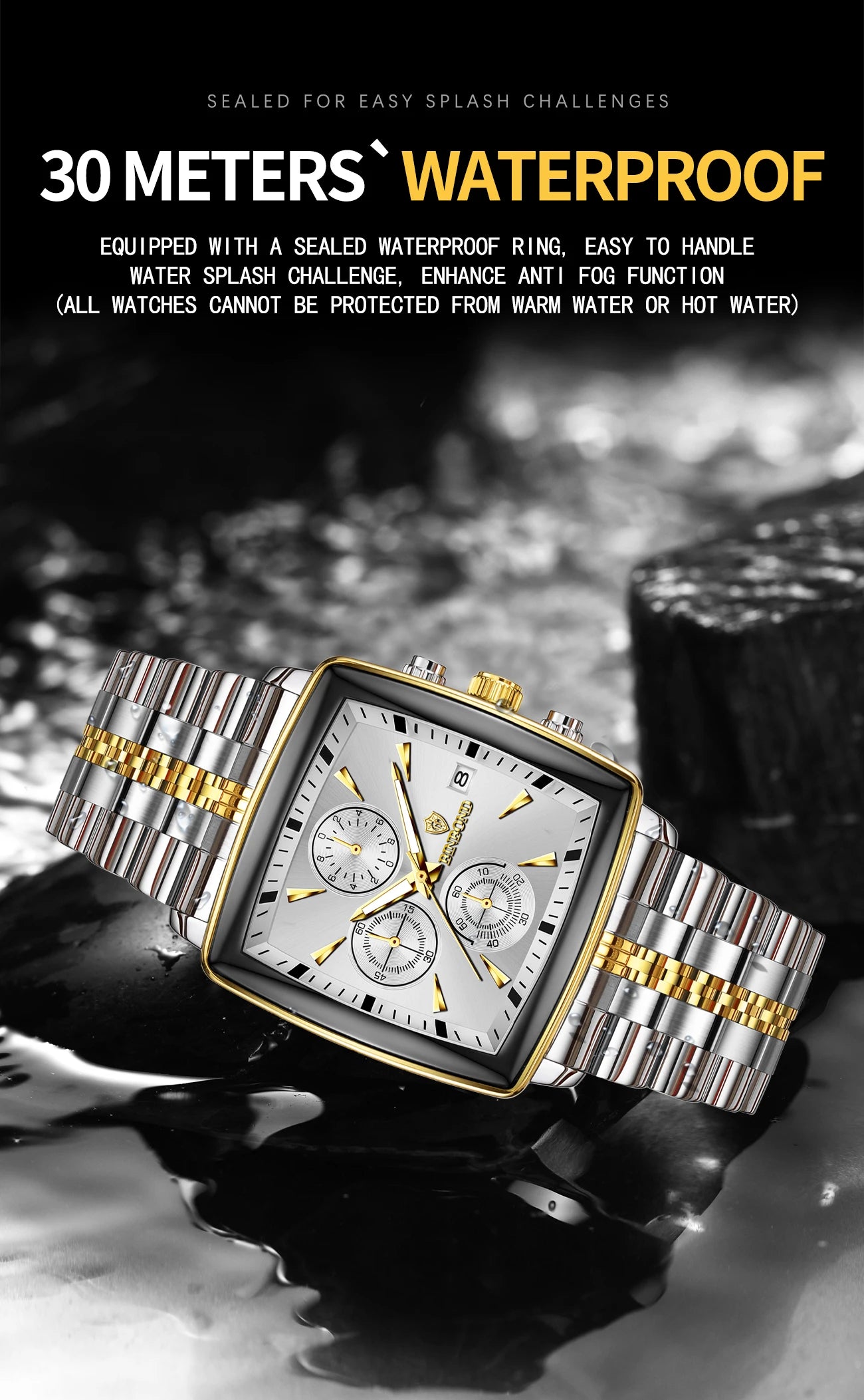 Bennstore BINBOND Luxury quartz watches for men