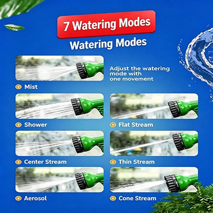 30M/100FT expandable water pipe, magic flexible water pipe with 7 spray modes