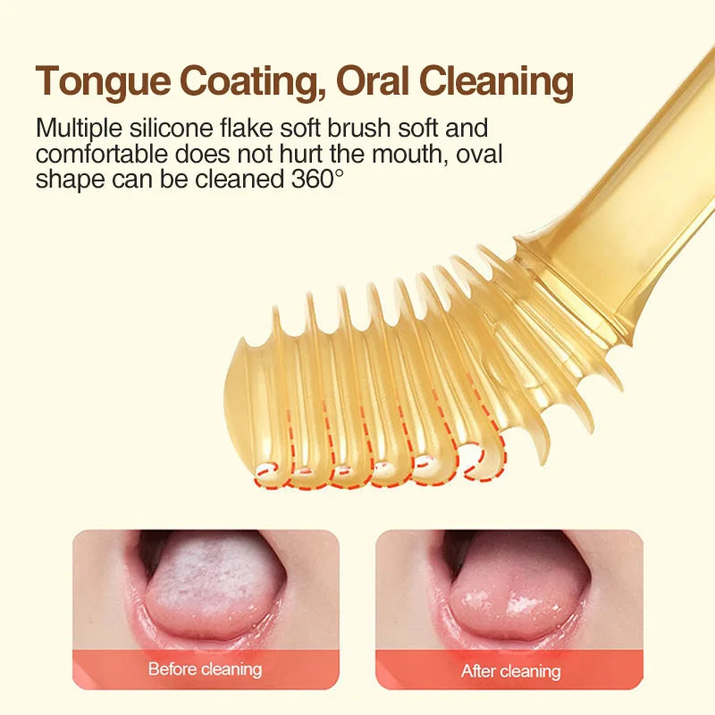 MAMIJOY 3-In-1 Baby Silicone Tongue Brush Infant