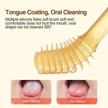 MAMIJOY 3-In-1 Baby Silicone Tongue Brush Infant