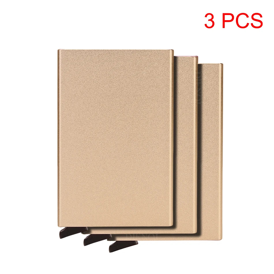 Rfid Credit Card Holder Metal Thin Slim Smart Wallet Men Women Wallets