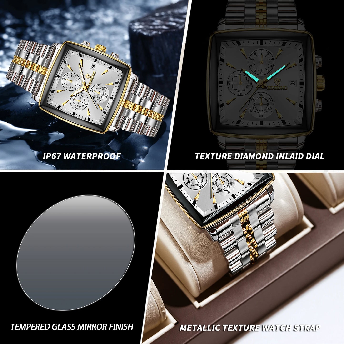 Bennstore BINBOND Luxury quartz watches for men
