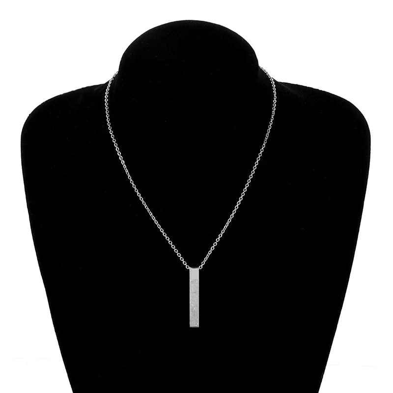 Islamic Muslim Stainless Steel Ayatul Kursi Cube Necklace for Men Women