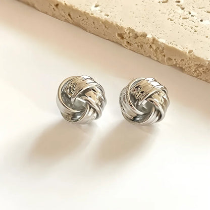 SUMENG Women's Small Metal Stud Earrings in Gold