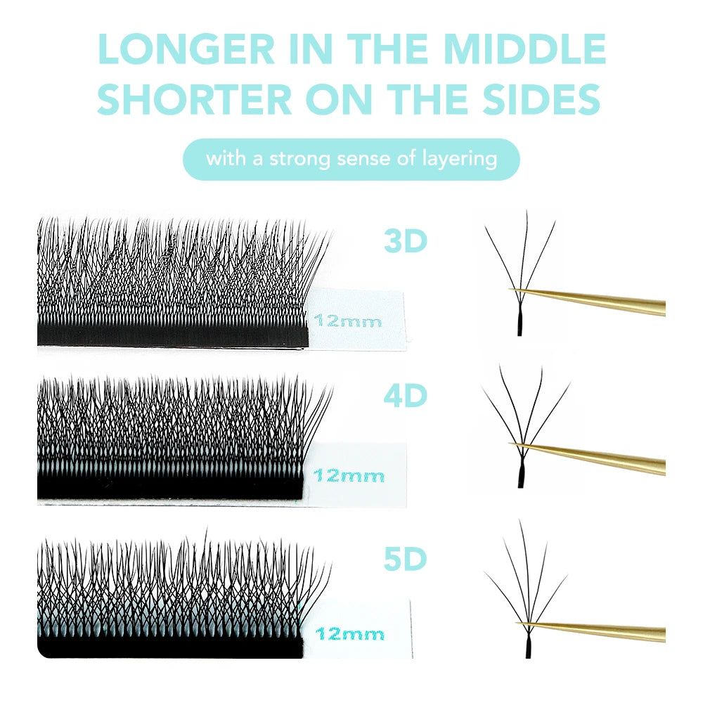 NATUHANA Wispy Camellia W Premade Lash Fans 3D/4D/5D