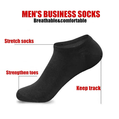 10pairs/Lot Men's Socks Casual Boat Socks Black Business Socks Solid
