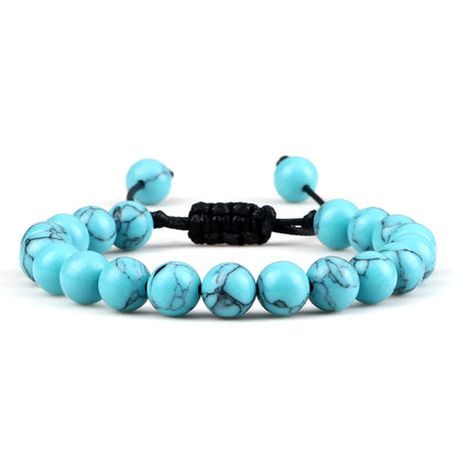Tiger Eye Stone Beads Bracelet Adjustable Braided Rope Bangles Natural