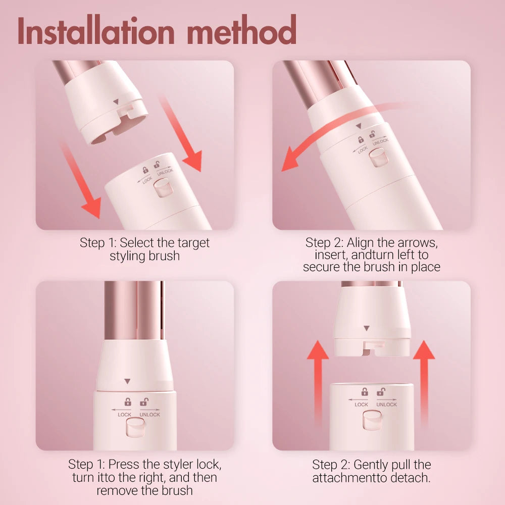 Hair dryer brush detachable 5-in-1 styling and drying system, fast drying,