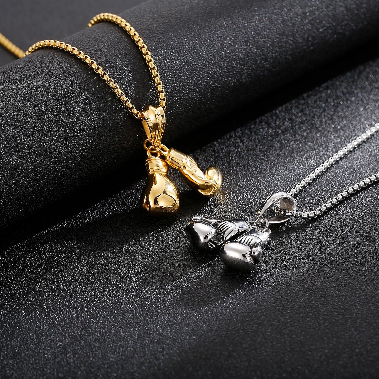 Boxing Glove Pendant Necklace - 304 Stainless Steel -
